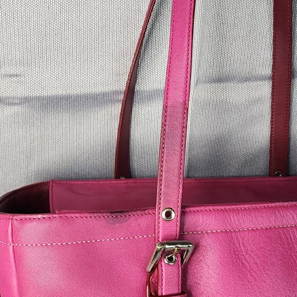 Coach Fuchsia Leather Tote - Picture 13 of 16